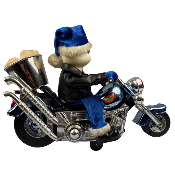 Vintage Dan Dee Collector Choice Animated Snowman Snow Machine in Motorcycle 70s - Picture 3 of 10